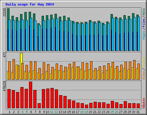Daily usage for May 2024