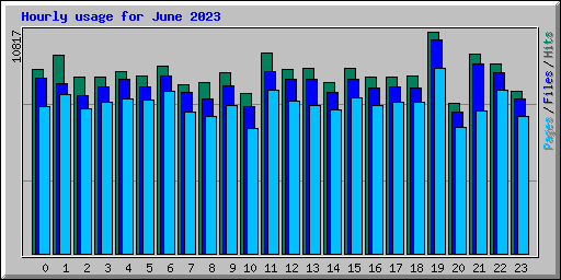 Hourly usage for June 2023