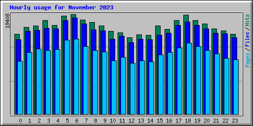 Hourly usage for November 2023