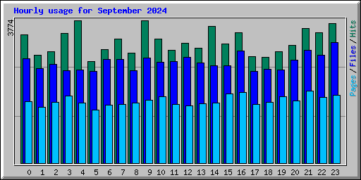 Hourly usage for September 2024